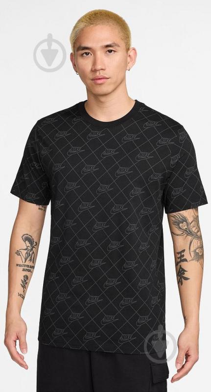 Футболка Nike M NSW TEE AOP SSNL Club HQ9169-010 р.XL чорний - фото 1