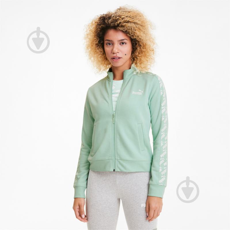 Джемпер Puma Amplified Track Jacket TR 58121932 р. S зелений - фото 1