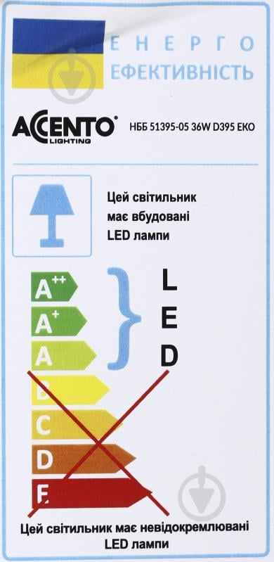 Світильник настінно-стельовий Accento lighting Plate 36 Вт білий 51977 - фото 5