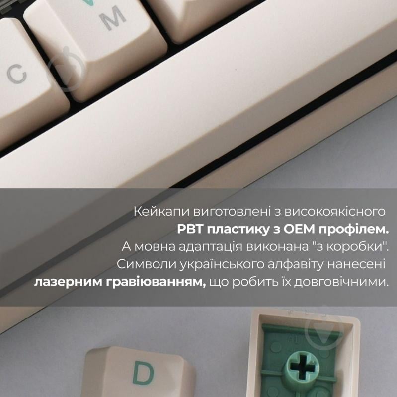 Клавиатура Ducky One 3 TKL Cherry MX Brown (DKON2187-BUAPXМAEGGC1) matcha cream - фото 6