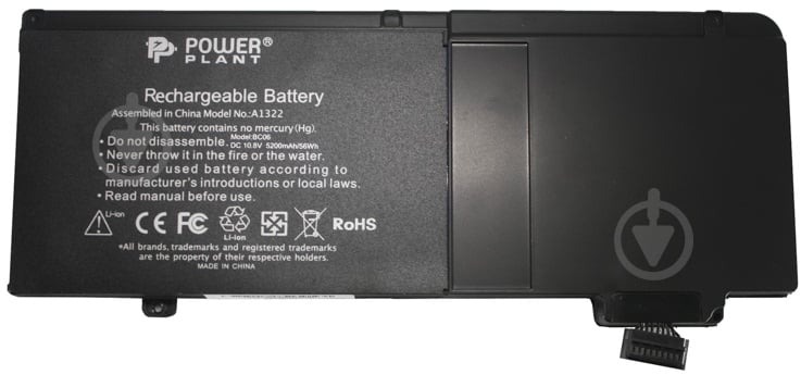 Акумулятор PowerPlant Apple MacBook Pro 13" (A1322) 10.8 V 5200 mAh NB00000098 - фото 1