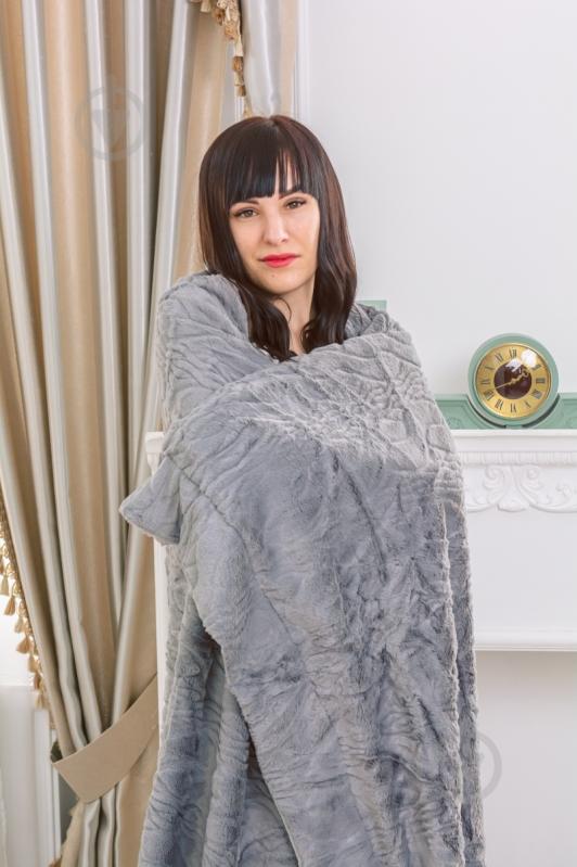 Плед №1007 Damask 150x200 см light gray MirSon - фото 7