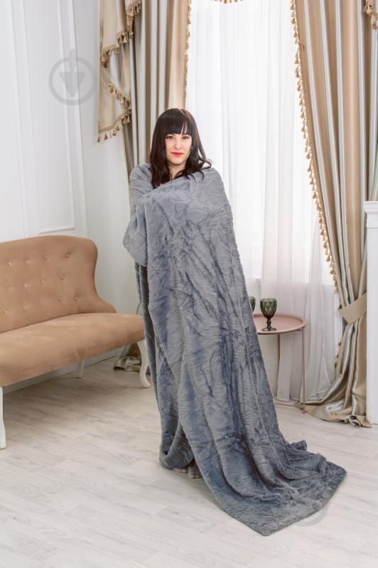 Плед №1007 Damask 150x200 см light gray MirSon - фото 5