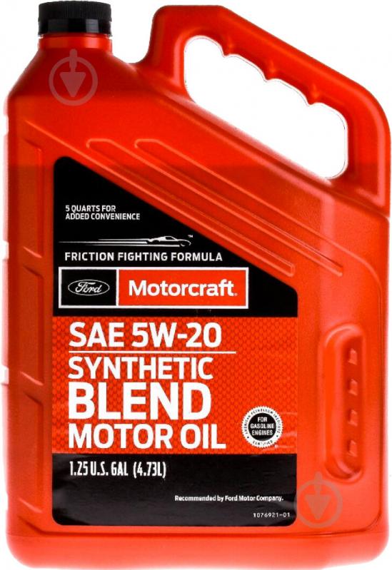 Моторное масло Ford Synthetic Blend Motor Oil 5W-20 4,73 л (XO5W20-5Q3SP) - фото 1