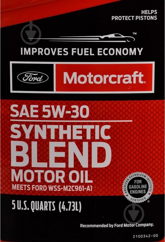 Моторное масло Ford Motorcraft Synthetic Blend 5W-30 4,73 л (XO5W30-5Q3SP) - фото 3