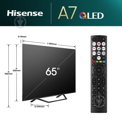 Телевизор Hisense 65A7NQ - фото 2
