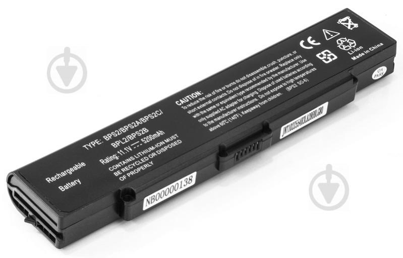 Акумулятор PowerPlant Sony VAIO PCG-6C1N (VGP-BPS2, SY5651LH) 11.1 V 5200 mAh NB00000138 - фото 1