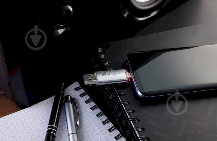 Флешпам'ять MediaRange 16 ГБ USB 3.0 USB Type-C grey (MR935) - фото 2