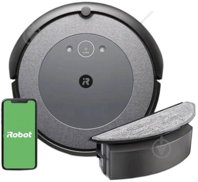 Робот-пилосос мийний iRobot Roomba Combo i5 i517840 black/grey - фото 2