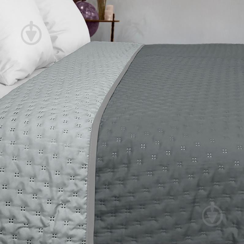 Покривало Monument/Glacier Grey DOTS 200x210 см Zastelli сірий - фото 1 Покривало Monument/Glacier Grey DOTS 200x210 см Zastelli сірий - фото 1