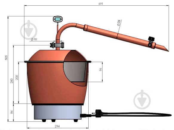 Дистиллятор DES Subotica медный MINI 10 л - фото 7