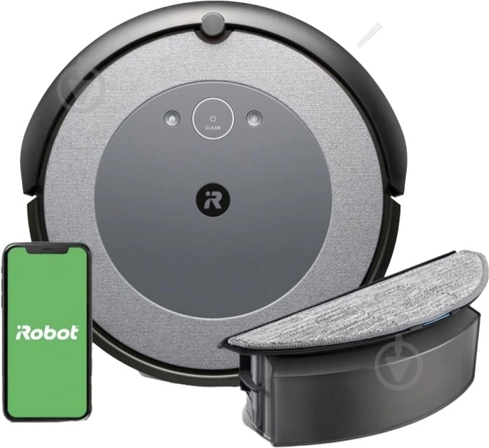 Робот-пилосос мийний iRobot Roomba Combo i5+ i557840 black/grey - фото 4