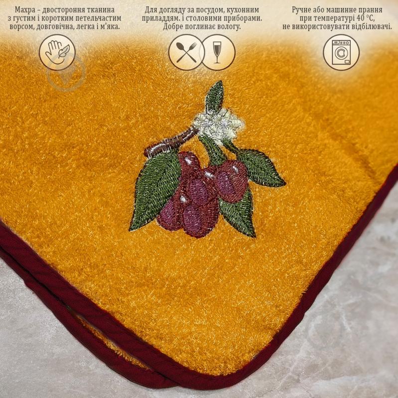 Набор полотенец кухонных Слива 4 шт. 50x50 см оранжевый Zastelli - фото 2 Набор полотенец кухонных Слива 4 шт. 50x50 см оранжевый Zastelli - фото 2