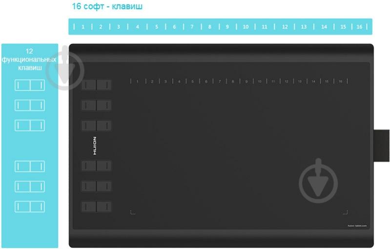Планшет графічний Huion H1060P - фото 3