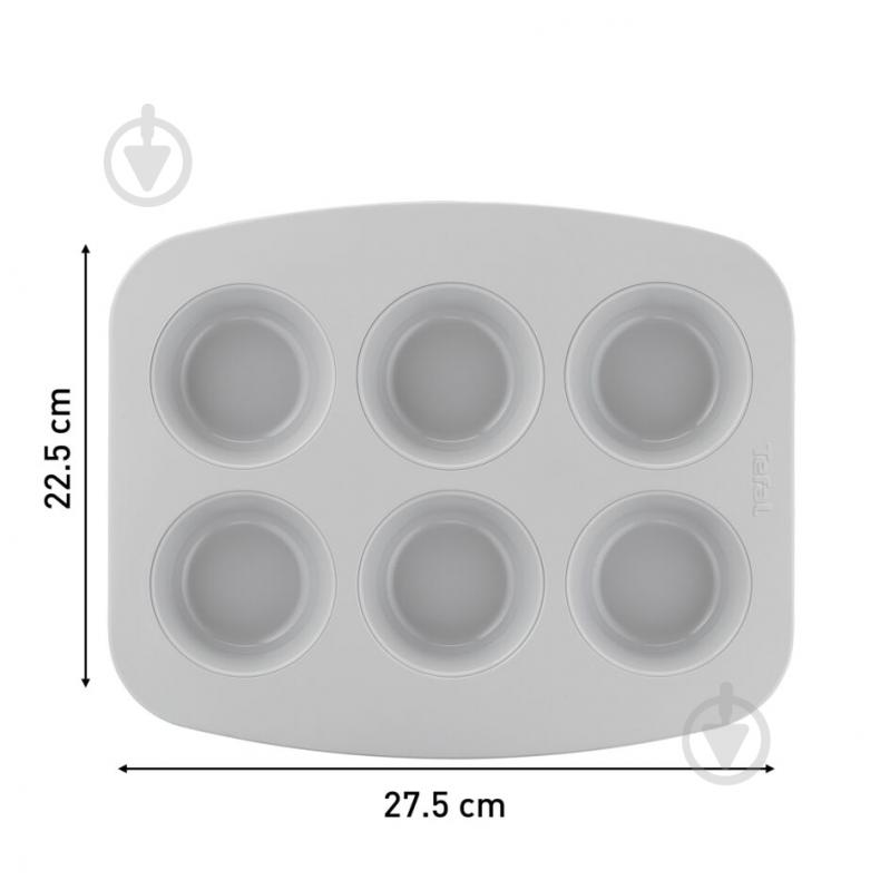 Форма для выпечки маффинов Tefal Ceramik на 6 шт J1755604 - фото 2 Форма для выпечки маффинов Tefal Ceramik на 6 шт J1755604 - фото 2