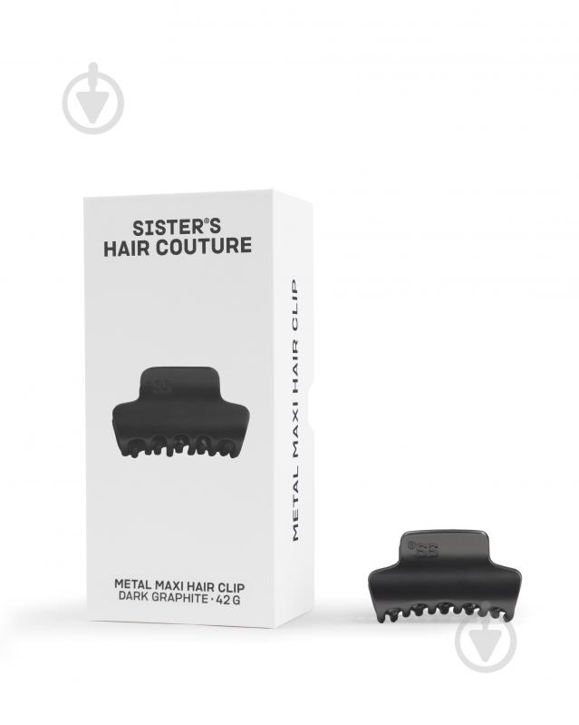 Заколка для волос Sister's Aroma Matte dark graphite Maxi - фото 1
