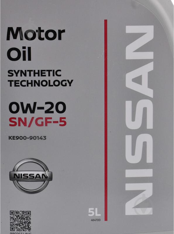 Моторное масло Nissan Motor Oil SN/GF-5 0W-20 5 л (KE900-90133) - фото 4