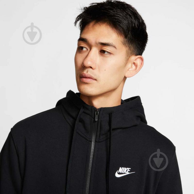 Джемпер Nike M NSW CLUB HOODIE FZ FT BV2648-010 р. 3XL черный - фото 3