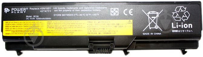 Акумулятор PowerPlant Lenovo T430 (42T4733) 10.8 V 5200 mAh NB00000199 - фото 1