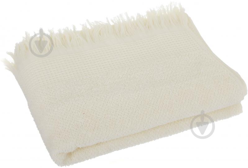 Полотенце Комби махровое 70x140 см молочный Simi - фото 1 Полотенце Комби махровое 70x140 см молочный Simi - фото 1