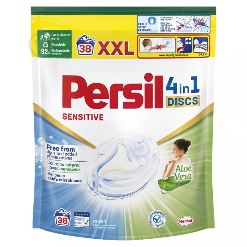 Капсулы для машинной стирки Persil Диски Сенситов 38 шт. - фото 1