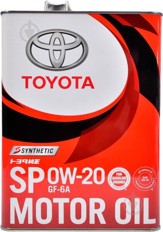 ᐉ Моторное масло синтетическое Toyota SP GF-6A 0W-20 4 л