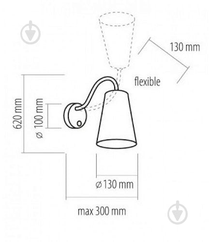 Бра TK Lighting 2448 1x60 Вт E27 белый с желтым Wire - фото 2