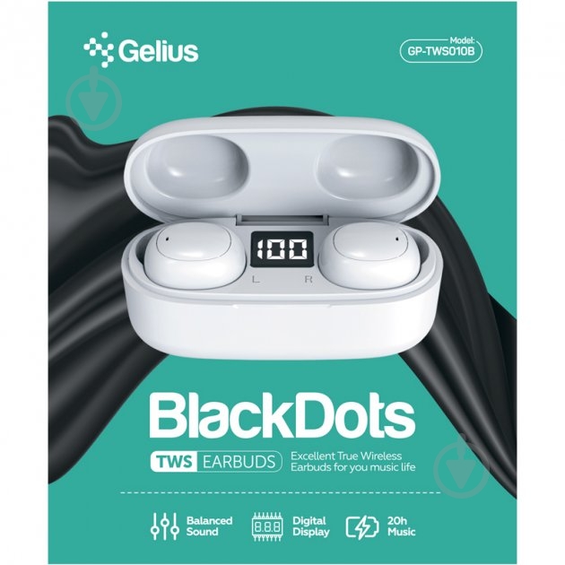 Bluetooth-гарнитура Gelius Pro BlackDots GP-TWS010B white (00000088856) - фото 3