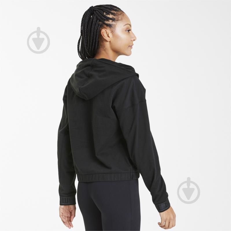 Толстовка Puma Logo PUMA FZ Hoodie 51894101 р. XS черный - фото 4