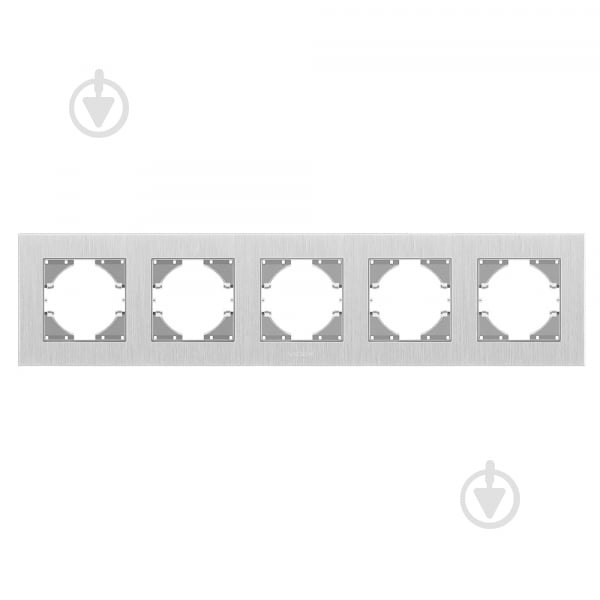 Рамка п'ятимісна Videx Binera горизонтальна срібний VF-BNFRA5H-SL - фото 1 Рамка п'ятимісна Videx Binera горизонтальна срібний VF-BNFRA5H-SL - фото 1