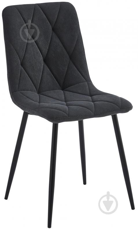 Стул Fly FS2 Velvet Grey-55 серый / черный - фото 1