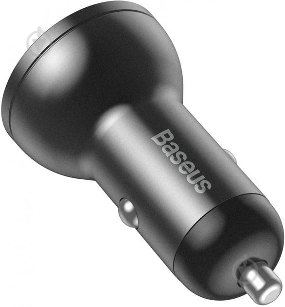 Автомобильное зарядное устройство BASEUS Digital Display Dual USB 4.8 A Car Charger 24 W Grey - фото 5