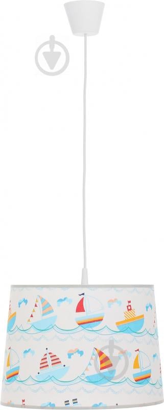 Підвіс TK Lighting 1795 1x60 Вт E27 білий із блакитним Kids - фото 2