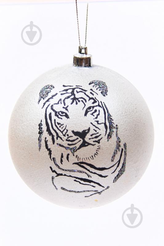 Шар новогодний Тигр 100 мм - фото 1