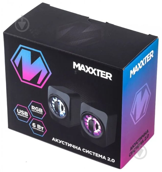 Акустика Maxxter CSP-U005RGB 2.0 black - фото 5