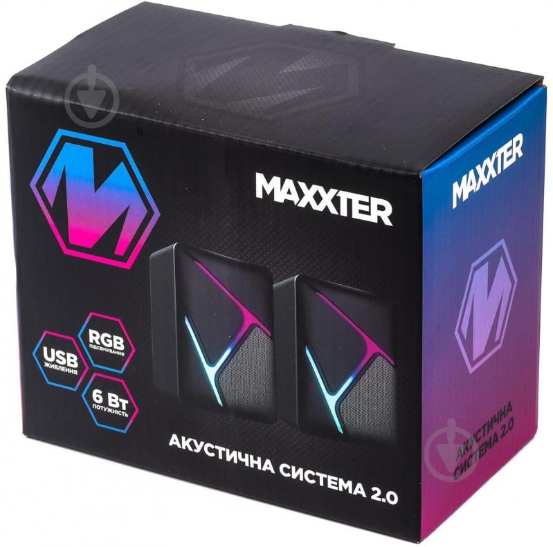 Акустична система Maxxter CSP-U004RGB 2.0 black - фото 5