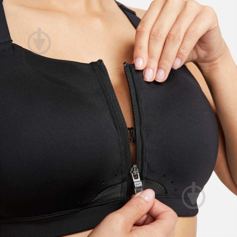Бра Nike W NK DF ALPHA ZIP-FRONT BRA DD0436-010 р.XS-A/C черный - фото 6 Бра Nike W NK DF ALPHA ZIP-FRONT BRA DD0436-010 р.XS-A/C черный - фото 6