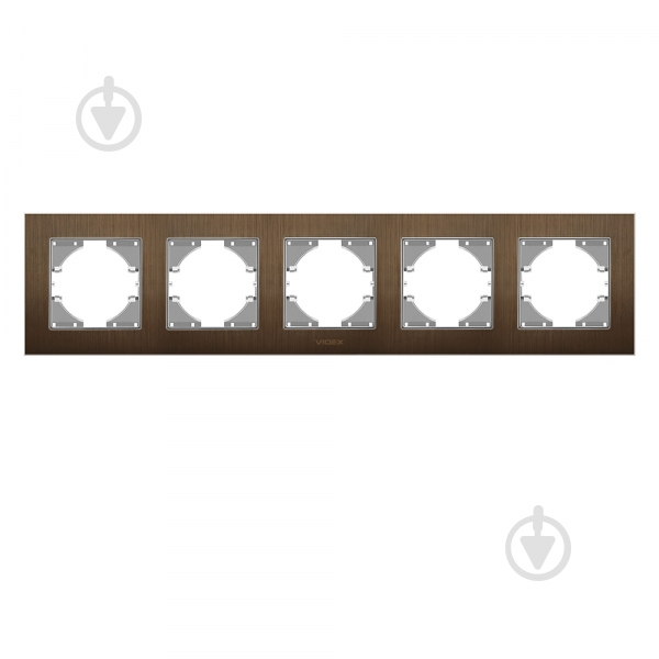 Рамка п'ятимісна Videx Binera горизонтальна шоколадний VF-BNFRA5H-CH - фото 1 Рамка п'ятимісна Videx Binera горизонтальна шоколадний VF-BNFRA5H-CH - фото 1