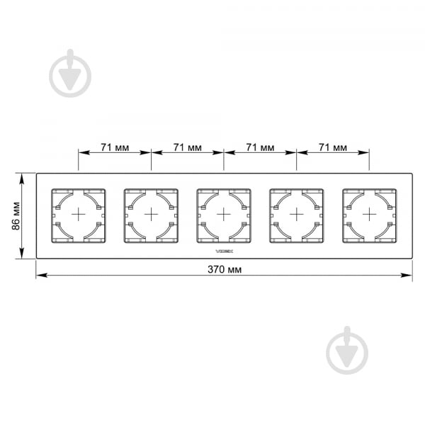 Рамка п'ятимісна Videx Binera горизонтальна шоколадний VF-BNFRA5H-CH - фото 3 Рамка п'ятимісна Videx Binera горизонтальна шоколадний VF-BNFRA5H-CH - фото 3