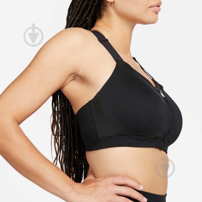 Бра Nike W NK DF ALPHA ZIP-FRONT BRA DD0436-010 р.1X-C/E черный - фото 5