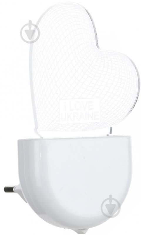 Ночник 3D Led Aukes I love Ukraine 3D LED RGB 0,5 Вт белый - фото 2