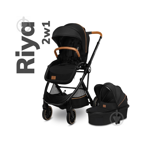 Коляска універсальна 2 в 1 Lionelo Riya 2in1 Black Onyx - фото 5