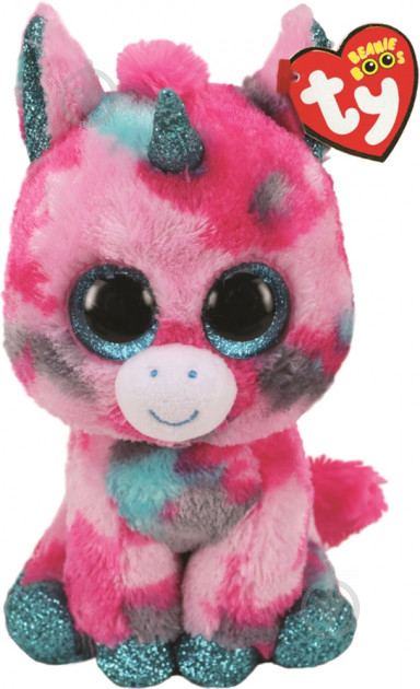 М'яка іграшка TY Beanie Boo's Єдиноріг Unicorn 15 см рожевий 36313 - фото 1