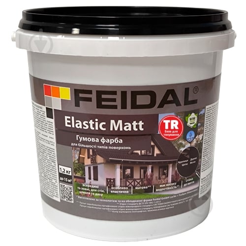 Краска резиновая водоэмульсионная Feidal Elastic Matt мат бесцветный 1,2 кг - фото 1