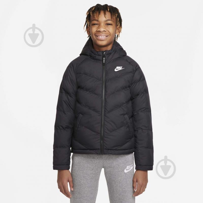 Куртка для мальчиков зимняя Nike U NSW SYNTHETIC FILL JACKET CU9157-010 р.XS черная - фото 4