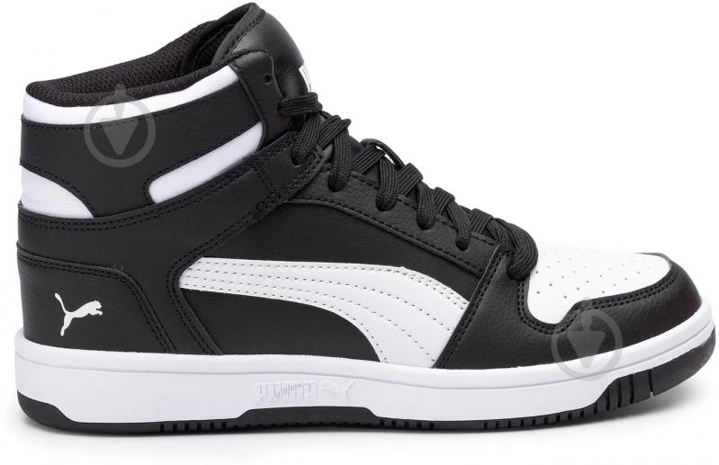 Кросівки дитячі демісезонні Puma PUMA REBOUND LAYUP SL JR 37048601 р.37,5 чорні із білим - фото 1