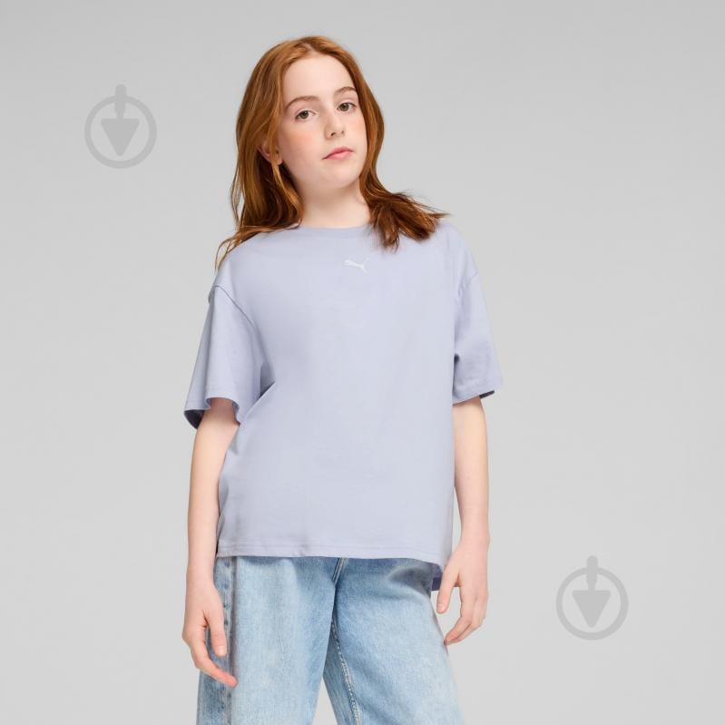 Футболка Puma ESS Boxy Tee G 68513147 р.164 голубой - фото 3 Футболка Puma ESS Boxy Tee G 68513147 р.164 голубой - фото 3