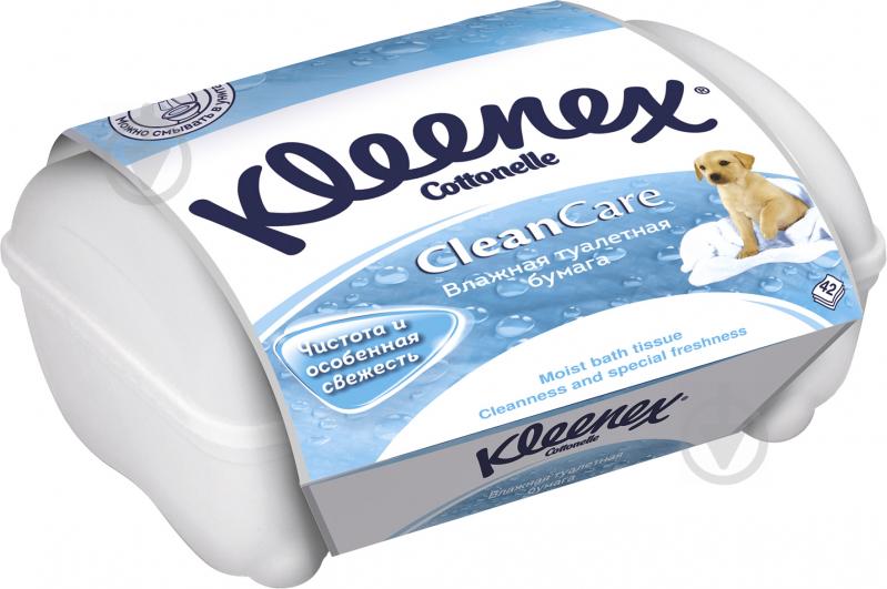 Вологий Kleenex Clean Care контейнер одношаровий 42 шт. - фото 1