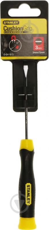 Отвертка Stanley CUSHION GRIP SL3×75 мм 0-64-915 - фото 2
