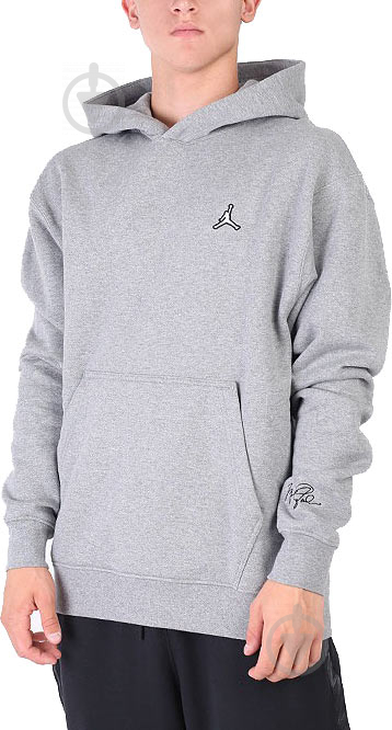 Худі Jordan M J ESS FLC PO HOODIE DA9818-091 р. L сірий меланж - фото 1